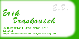 erik draskovich business card